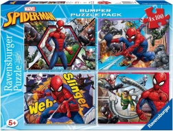 Puzzle 4×100 elementów SPIDER-MAN Bumper Pack