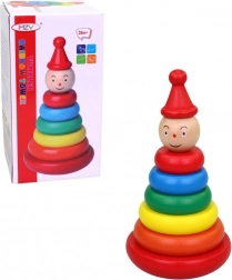 Drewniane krążki na kołeku 17 cm