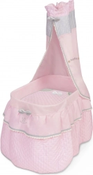 Łóżeczko na kółkach dla lalek z baldachimem i kołderką Sophie – DeCuevas