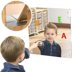 Masterkidz duże magnetyczne lustro do tablic STEM 60 × 60 cm