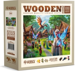 Drewniane puzzle Fantastyczna wioska 1010 elementów