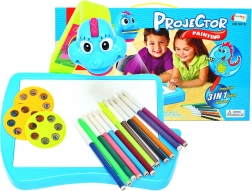 Projektor 3w1 dla dzieci z dinozaurami i szablonami