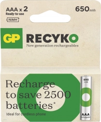 Akumulatory AAA Ni-MH 650 mAh – GP ReCyko