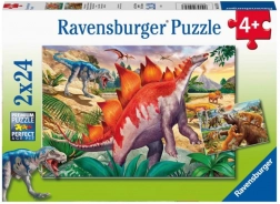 Ravensburger świat dinozaurów puzzle 2×24 elementy