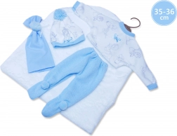 Llorens ubranko dla lalki New Born 35–36 cm, 3‑częściowy zestaw z kocykiem