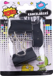 Klipy biurowe 41 mm, zestaw 3 szt.