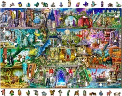 WOODEN CITY Drewniane puzzle Była sobie bajka 2w1, 2000 elementów EKO