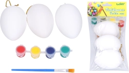 Jajka do malowania 5 × 8 cm, zestaw 3 szt. z farbami i pędzelkiem