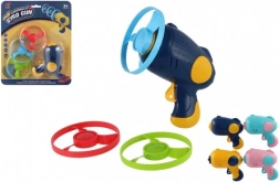 Wyrzutnia wirników z pistoletem startowym, 3 szt., plastik, mix kolorów