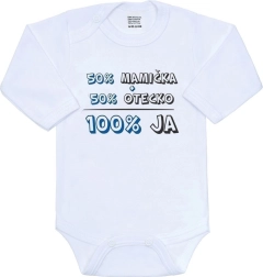 New Baby body niemowlęce 50% mamusia + 50% tatuś - 100% ja niebieskie