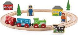 Bigjigs Rail moja pierwsza drewniana kolejka 19 elementów