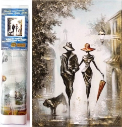 Malowanie diamentowe Romantyczny spacer 30x40 cm