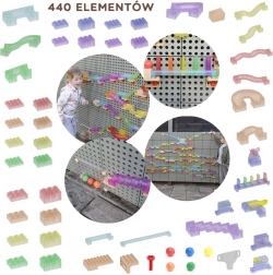 Masterkidz zestaw konstrukcyjny tor dla kulek Tablica STEM 440 elementów