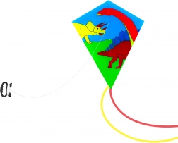 Latawiec z dinozaurami