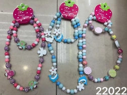 Drewniane koraliki zestaw naszyjnik i bransoletka