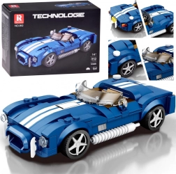 Techniczne klocki – niebieski sportowy roadster, 312 elementów