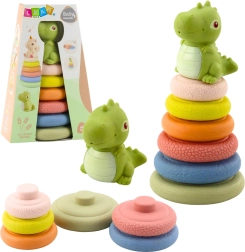 Miękka ekologiczna sensoryczna piramida z dinozaurem