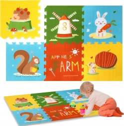 Humbi piankowa mata puzzlowa 1,5 cm XXL zwierzątka, 6 elementów, 165 × 112 cm