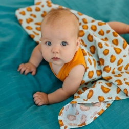 Tommy Lise pieluszki muślinowe Blue Leopard zestaw 2 szt.