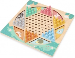 Drewniana dwustronna gra planszowa – HALAMA oraz Węże i Drabiny