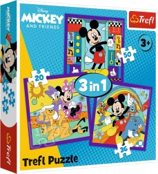Puzzle 3 w 1 Mickey Mouse i przyjaciele (20, 36, 50 elementów) Trefl