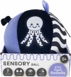 sensoryczna pluszowa piłeczka z dzwoneczkiem GAGAGU dla niemowląt