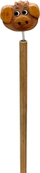 Drewniany ołówek z głową świni