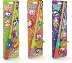 Drewniane mini magnetyczne łowienie rybek dla dzieci