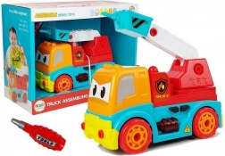 Strażacki samochód do rozkręcania ze światłami i dźwiękami