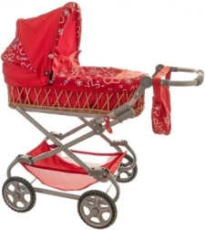 Głęboki wiklinowy wózek dla lalek Monika 90 × 40 × 70 cm