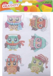 kreatywny zestaw diamentowe naklejki sowy
