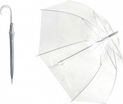 Przeźroczysty ślubny parasol plastikowy/metalowy 82 cm