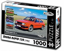 retro-auta puzzle Škoda Rapid 130 1000 elementów