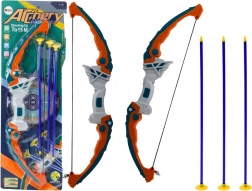 Dziecięcy łuk z przyssawkowymi strzałami zielono‑pomarańczowy, 3 szt.