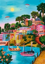 Puzzle TREFL Premium Plus sztuka kolorów: Syros, Grecja, 1000 elementów