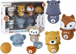 kręgle ze zwierzątkami dla maluchów – interaktywna zabawa z piłką