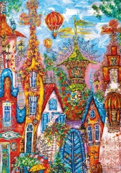 Puzzle Heye - Urokliwa Wioska: Niebieska Brama 500 elementów