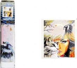 Diamentowe malowanie Koci spojrzenie 30 × 40 cm