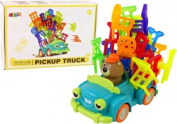 Gra zręcznościowa spadające krzesełka z jeżdżącym autkiem