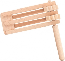 Podwójna drewniana terkotka Goki