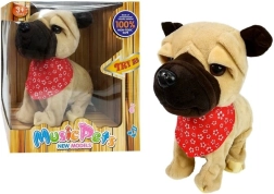 interaktywny pluszowy piesek na smyczy – szczeka, śpiewa i merda ogonem