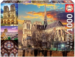 Puzzle Notre Dame kolaż 1000 kawałków