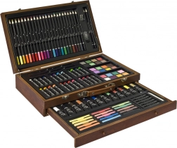 Zestaw dla malarza w drewnianej walizce