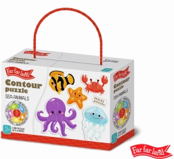 Puzzle obrysowe Morze 5 obrazków