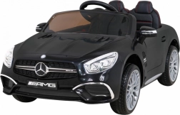 Elektryczny samochodzik MERCEDES-BENZ AMG SL 65 S dla dzieci – czarny, koła EVA, zdalne sterowanie