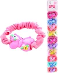 Gumki do włosów z motywem motylków, opakowanie 10 szt.