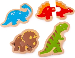 Drewniane puzzle dinozaury dla dzieci