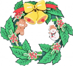 Woodcraft drewniane 3D puzzle świąteczny wieniec