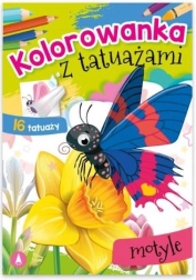 Tatuaże z motylami – kolorowanki i zmywalne tatuaże