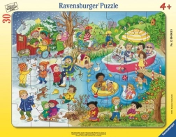 Ravensburger puzzle Cztery pory roku nad wodą 30 elementów